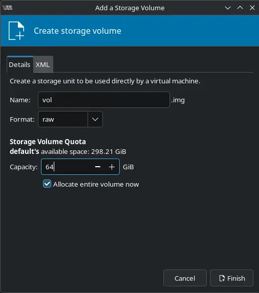 Virtual Machine disk allocation